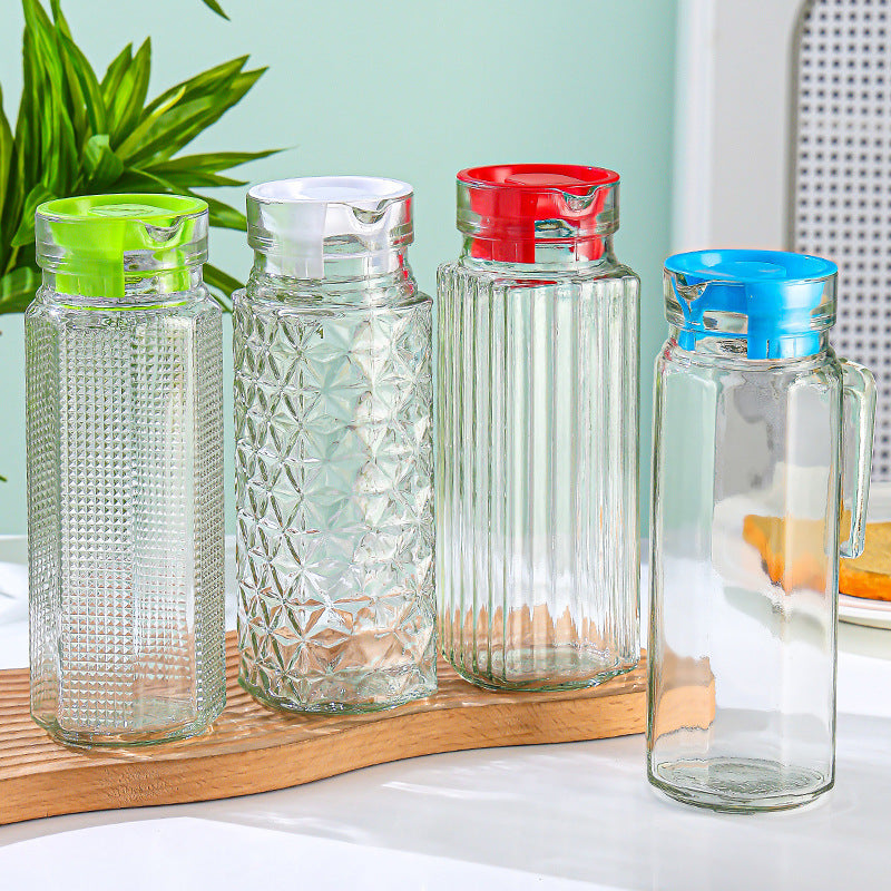 Glass Jug with Colorful Spout