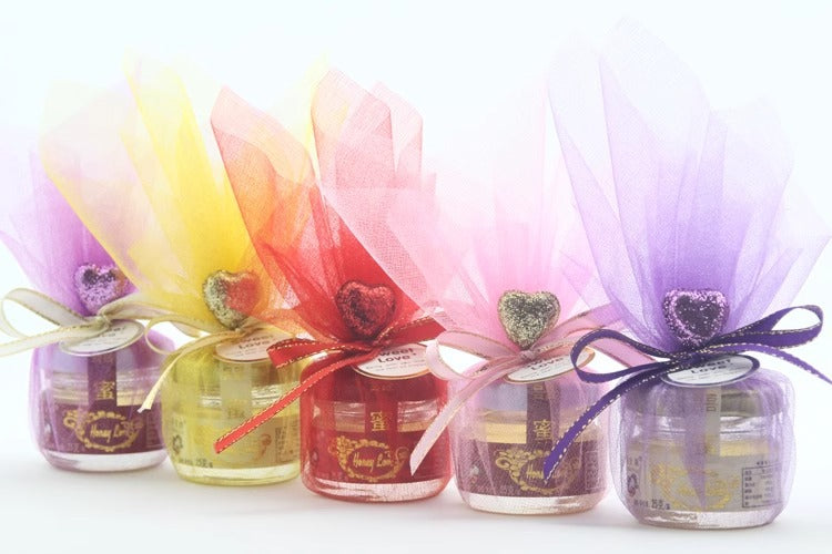 Floral Honey Jar with Wrap