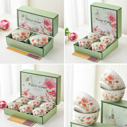 Ceramic Double Bowl Set