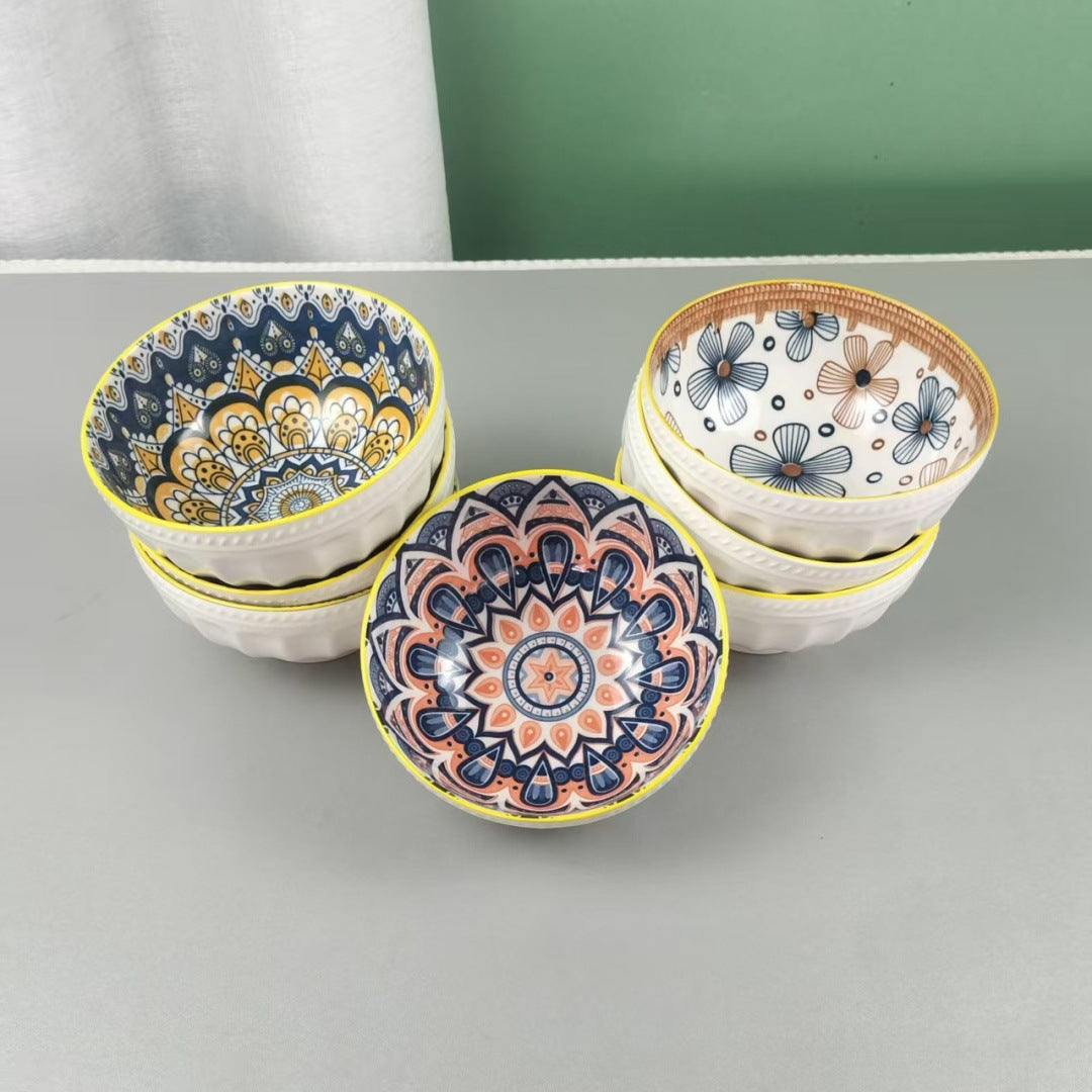 Colourful Ceramic Rice Bowl