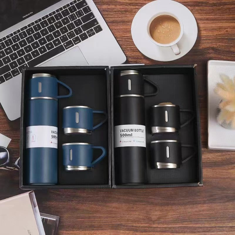 Vacuum Flask Set with Cups