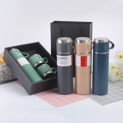 Vacuum Flask Set with Cups