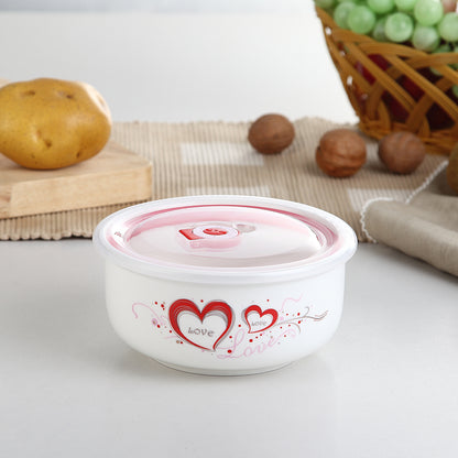 Rose Ceramic Airtight Bowl